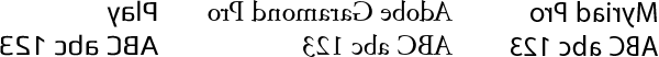 排版标本Myriad Pro, Adobe Garamond Pro，和发挥.