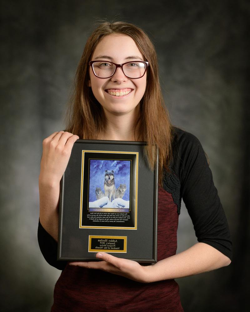 Ashley Heelan of Lewellen, Nebraska, is the Project Strive/TRiO January 2019 Student of the Month. (Photo by Daniel Binkard/Chadron State College)